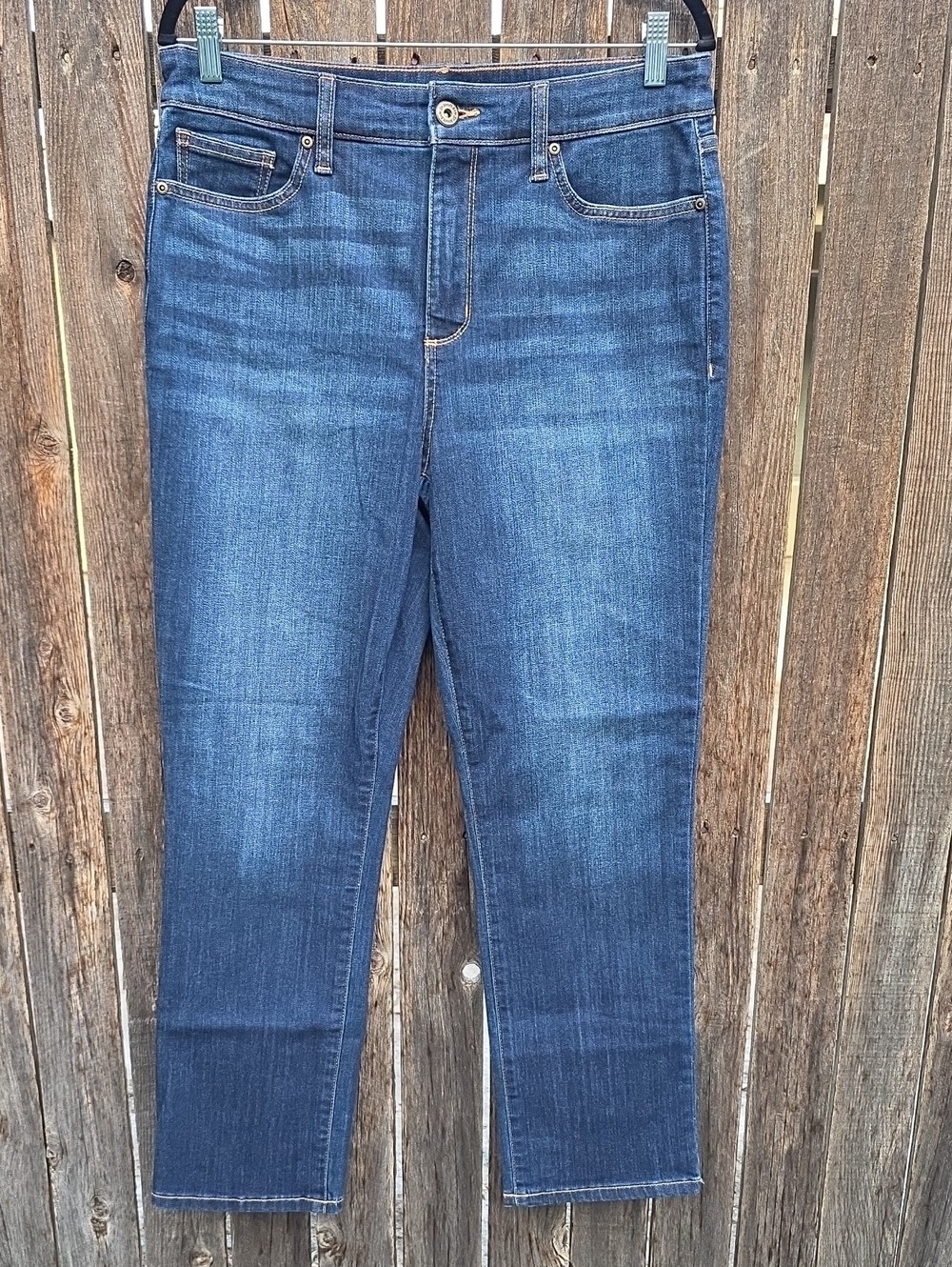St. John's Bay Women's Blue Straight Leg Jeans Size 12 Short